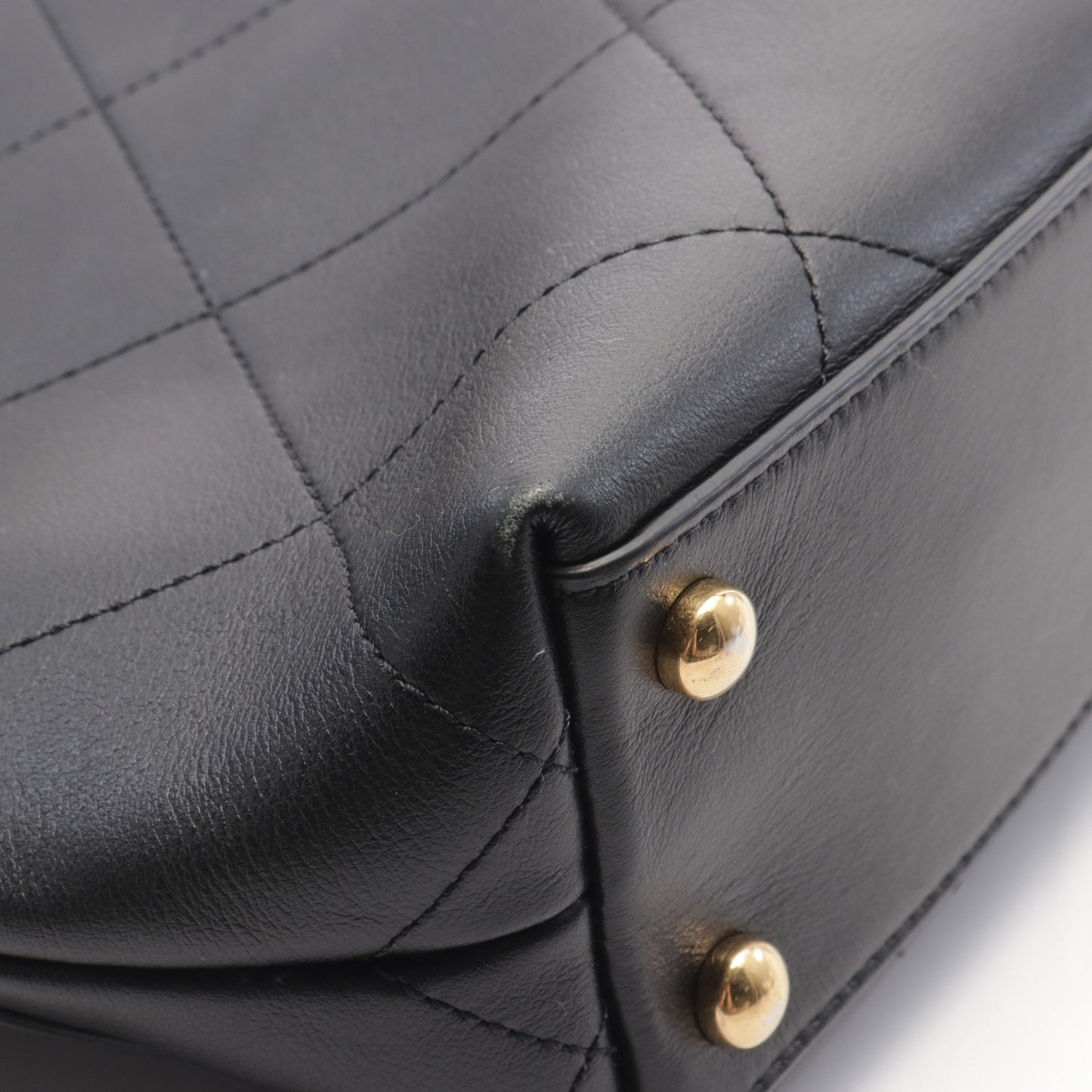 マトラッセ ショルダーバッグ トートバッグ レザー ブラック ゴールド金具 2WAY シャネル バッグ CHANEL