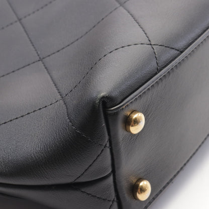 マトラッセ ショルダーバッグ トートバッグ レザー ブラック ゴールド金具 2WAY シャネル バッグ CHANEL