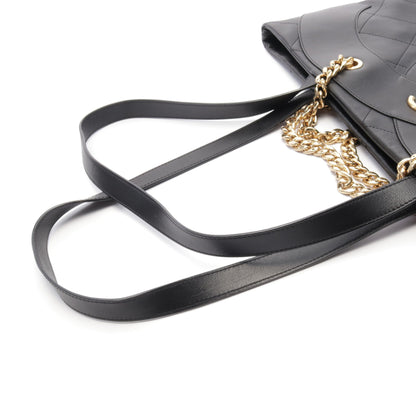 マトラッセ ショルダーバッグ トートバッグ レザー ブラック ゴールド金具 2WAY シャネル バッグ CHANEL