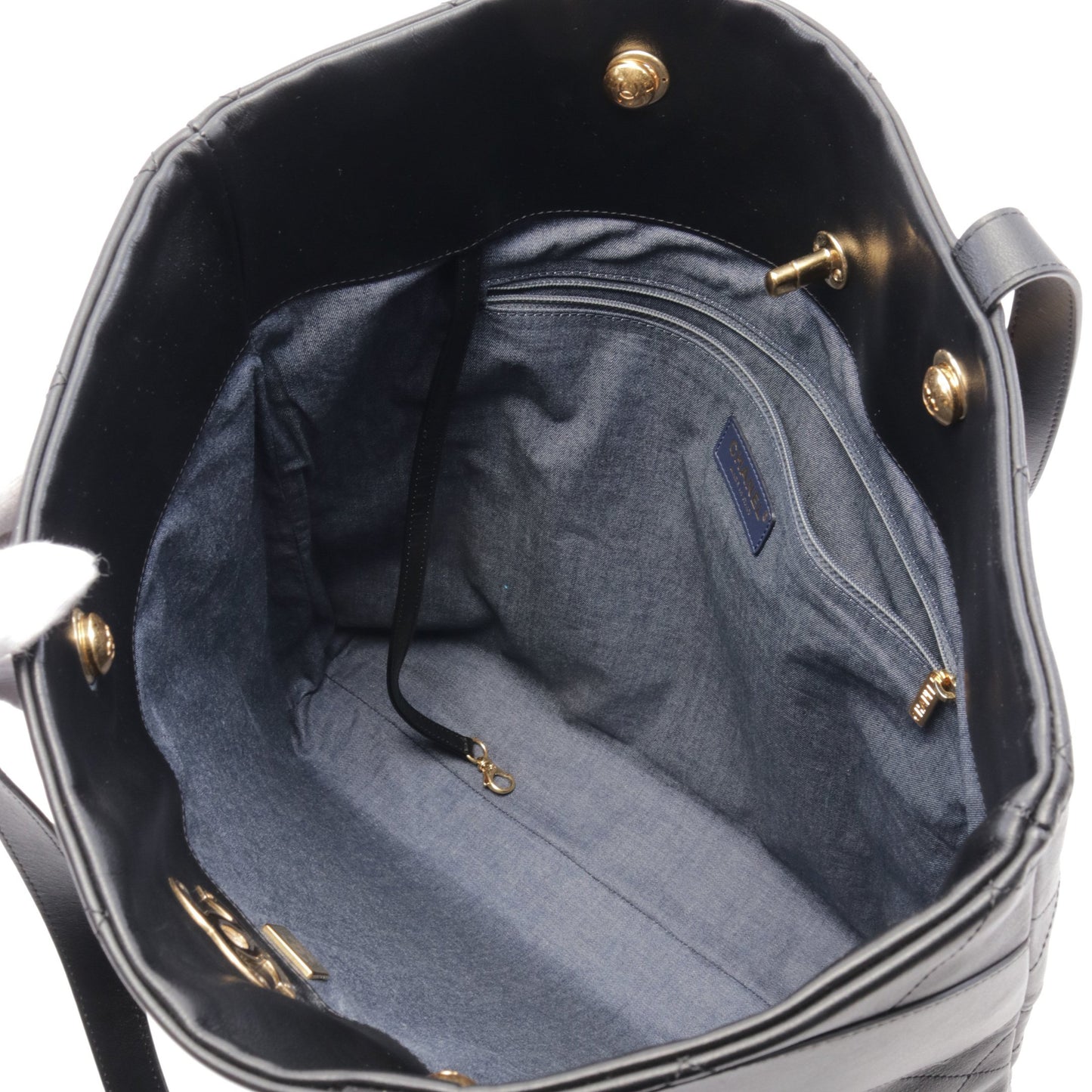 マトラッセ ショルダーバッグ トートバッグ レザー ブラック ゴールド金具 2WAY シャネル バッグ CHANEL