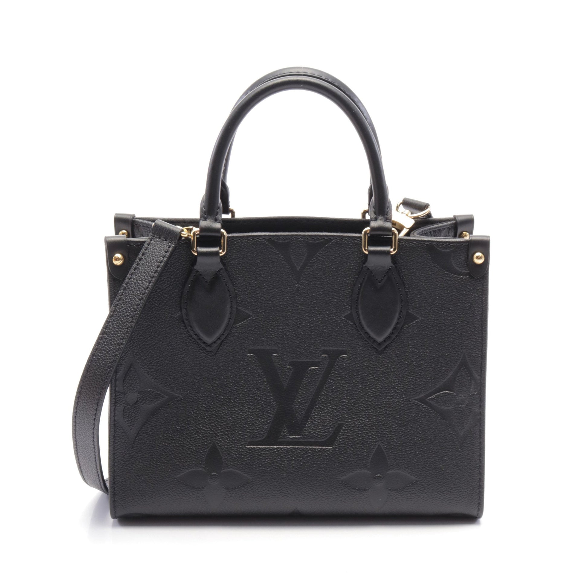 オンザゴーPM モノグラムアンプラント ノワール ハンドバッグ レザー ブラック 2WAY ルイヴィトン バッグ LOUIS VUITTON