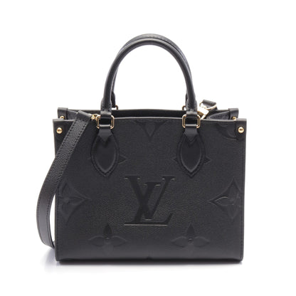 オンザゴーPM モノグラムアンプラント ノワール ハンドバッグ レザー ブラック 2WAY ルイヴィトン バッグ LOUIS VUITTON