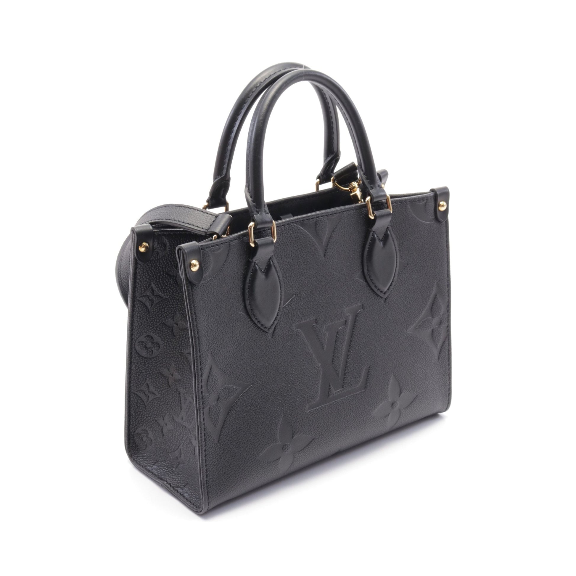 オンザゴーPM モノグラムアンプラント ノワール ハンドバッグ レザー ブラック 2WAY ルイヴィトン バッグ LOUIS VUITTON