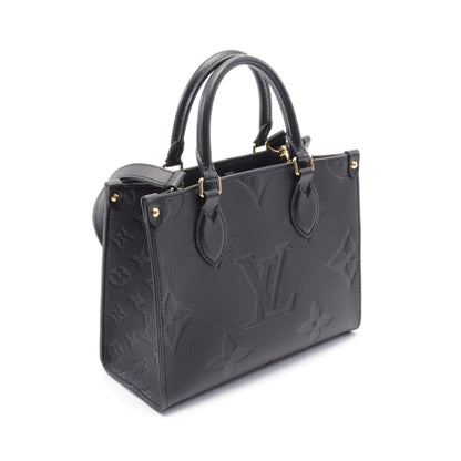 オンザゴーPM モノグラムアンプラント ノワール ハンドバッグ レザー ブラック 2WAY ルイヴィトン バッグ LOUIS VUITTON