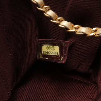 Vステッチ チェーンショルダーバッグ ラムスキン ブラック ゴールド ゴールド金具 シャネル バッグ CHANEL