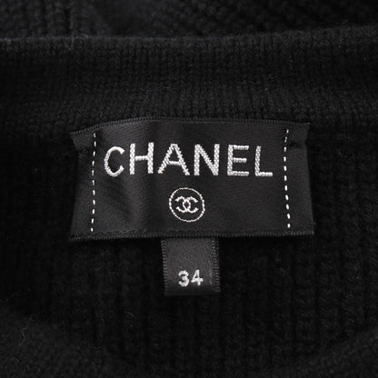 ココマークボタン カーディガン ニット ウール カシミヤ ブラック アイボリー シャネル トップス CHANEL