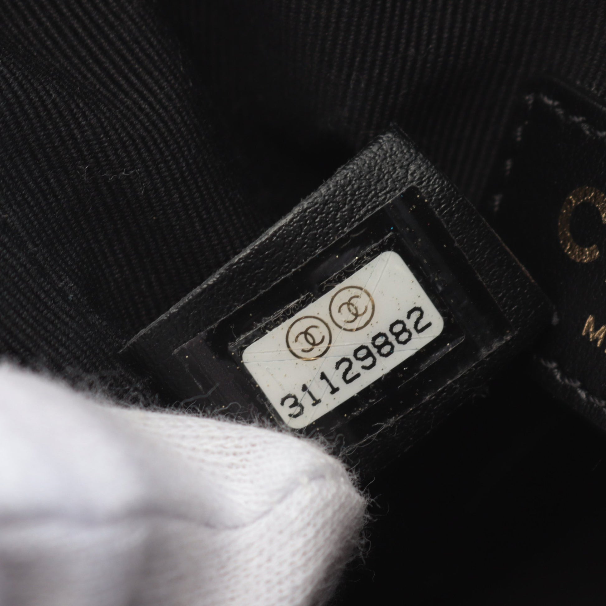 ココマーク チェーンショルダーバッグ ラムスキン フェイクパール ブラック ゴールド金具 巾着 シャネル バッグ CHANEL