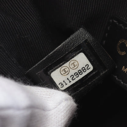 ココマーク チェーンショルダーバッグ ラムスキン フェイクパール ブラック ゴールド金具 巾着 シャネル バッグ CHANEL