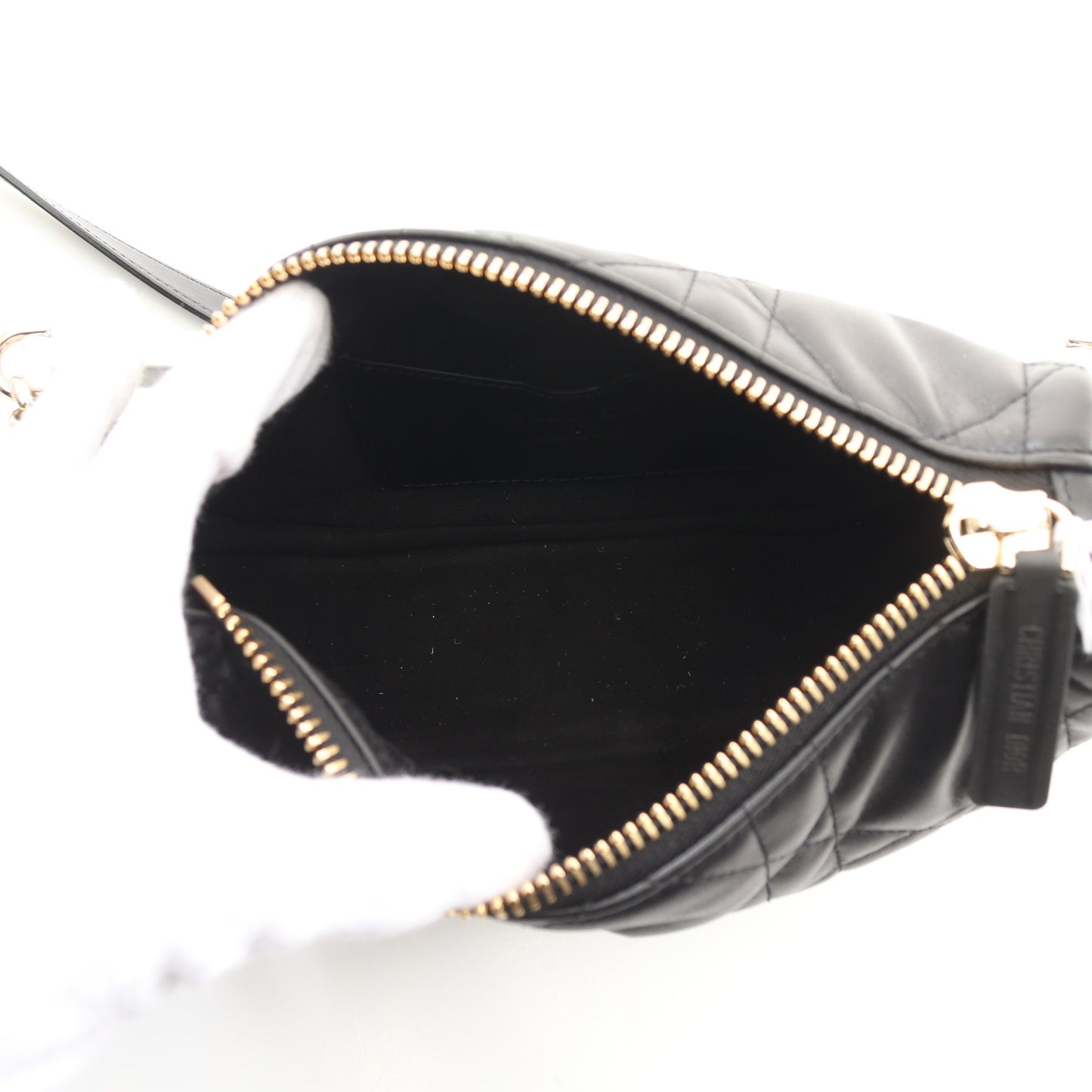 VIBE ホーボー カナージュ ショルダーバッグ レザー ブラック ホワイト 2WAY クリスチャンディオール バッグ Christian Dior
