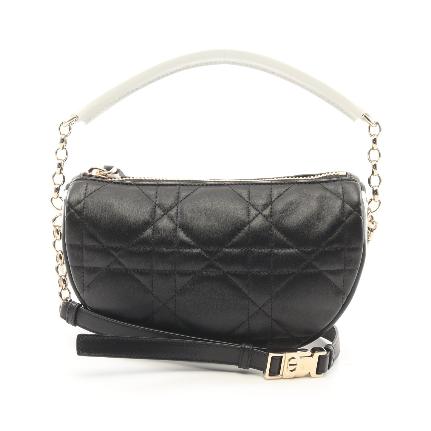 VIBE ホーボー カナージュ ショルダーバッグ レザー ブラック ホワイト 2WAY クリスチャンディオール バッグ Christian Dior