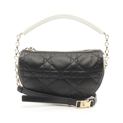 VIBE ホーボー カナージュ ショルダーバッグ レザー ブラック ホワイト 2WAY クリスチャンディオール バッグ Christian Dior