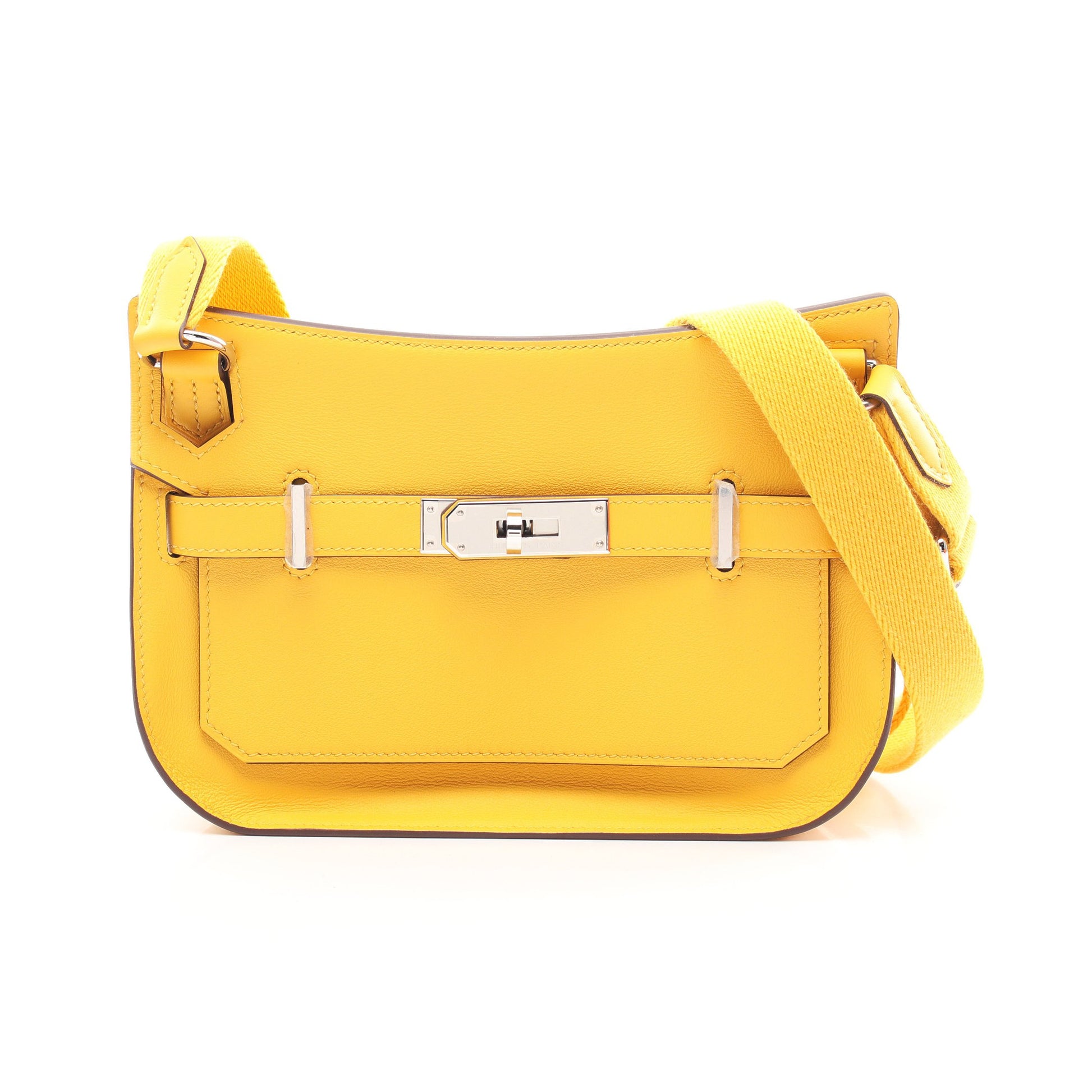ジプシエール ミニ ジョーヌナプル ショルダーバッグ ヴォースイフト イエロー シルバー金具 U刻印 エルメス バッグ HERMES