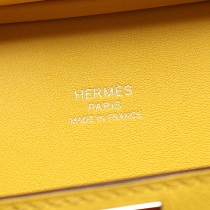 ジプシエール ミニ ジョーヌナプル ショルダーバッグ ヴォースイフト イエロー シルバー金具 U刻印 エルメス バッグ HERMES