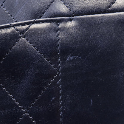マトラッセ チェーンショルダーバッグ レザー ネイビー ゴールド金具 2WAY シャネル バッグ CHANEL