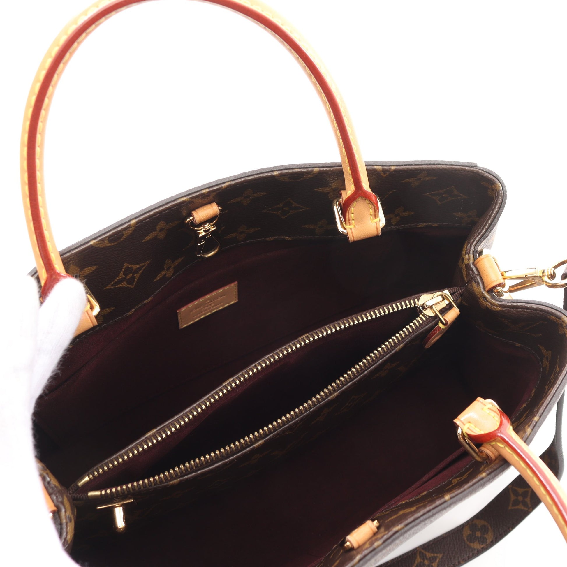 モンテーニュMM モノグラム ハンドバッグ PVC レザー ブラウン 2WAY ルイヴィトン バッグ LOUIS VUITTON