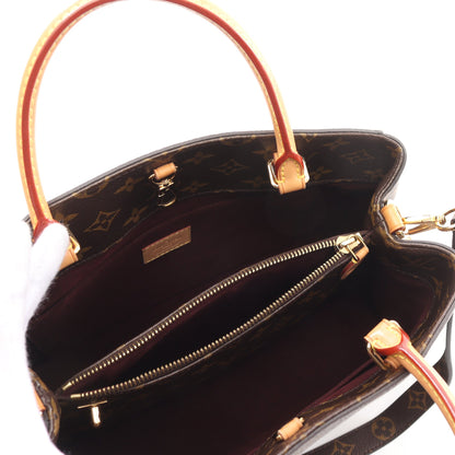 モンテーニュMM モノグラム ハンドバッグ PVC レザー ブラウン 2WAY ルイヴィトン バッグ LOUIS VUITTON