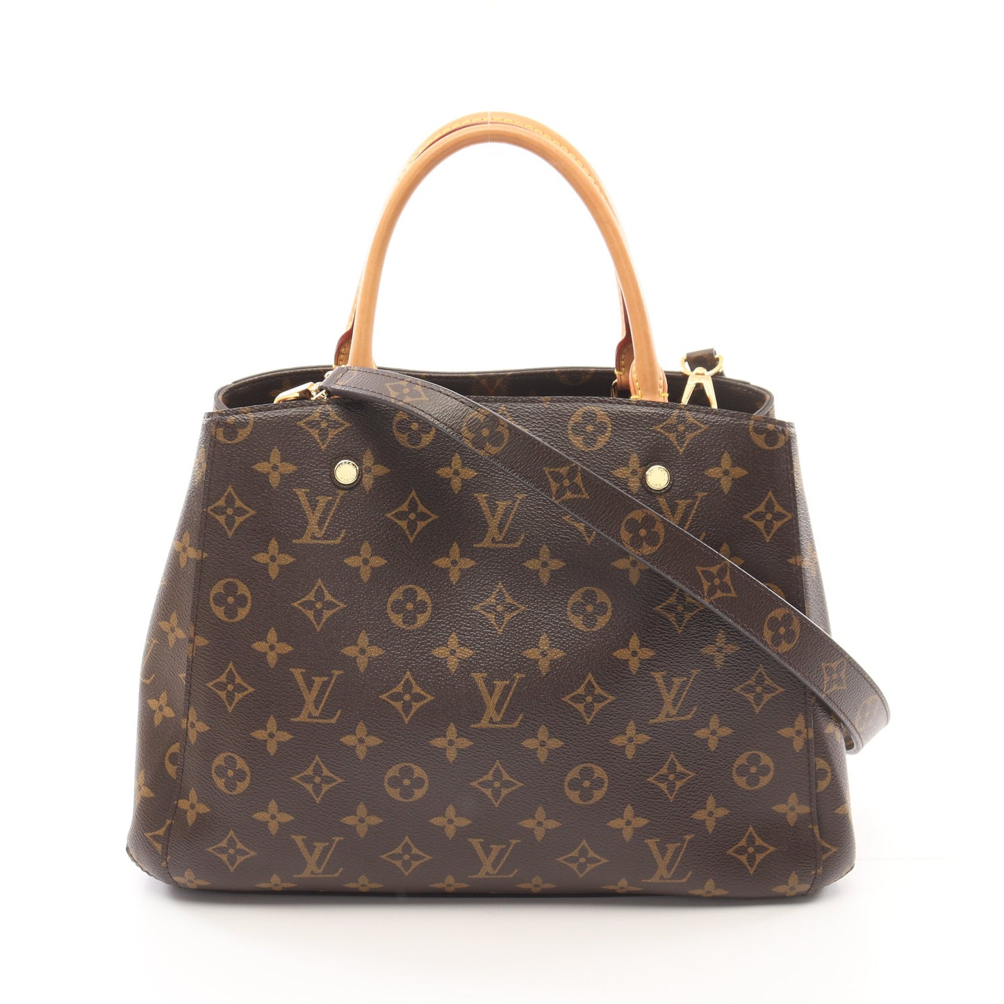 モンテーニュMM モノグラム ハンドバッグ PVC レザー ブラウン 2WAY ルイヴィトン バッグ LOUIS VUITTON