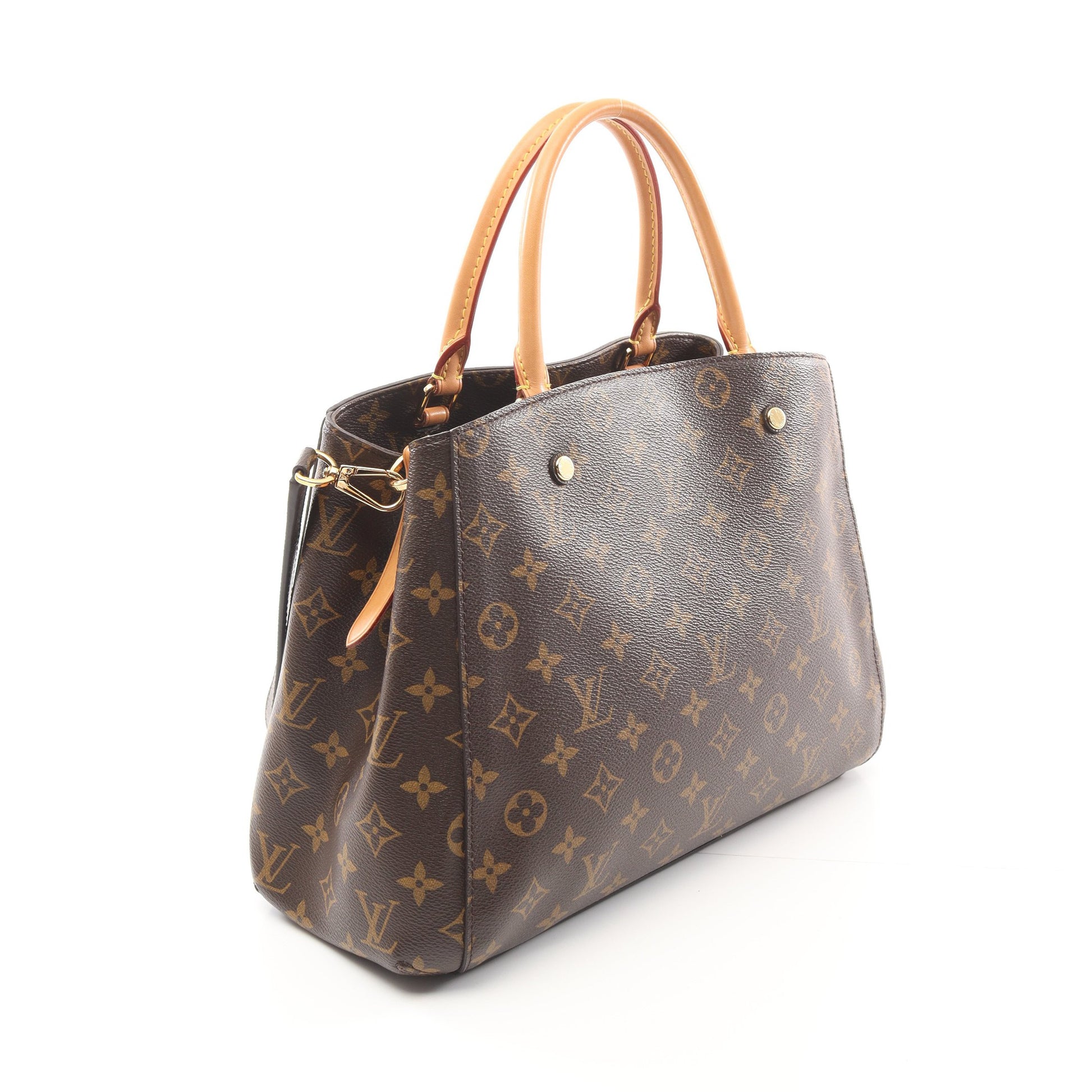 モンテーニュMM モノグラム ハンドバッグ PVC レザー ブラウン 2WAY ルイヴィトン バッグ LOUIS VUITTON
