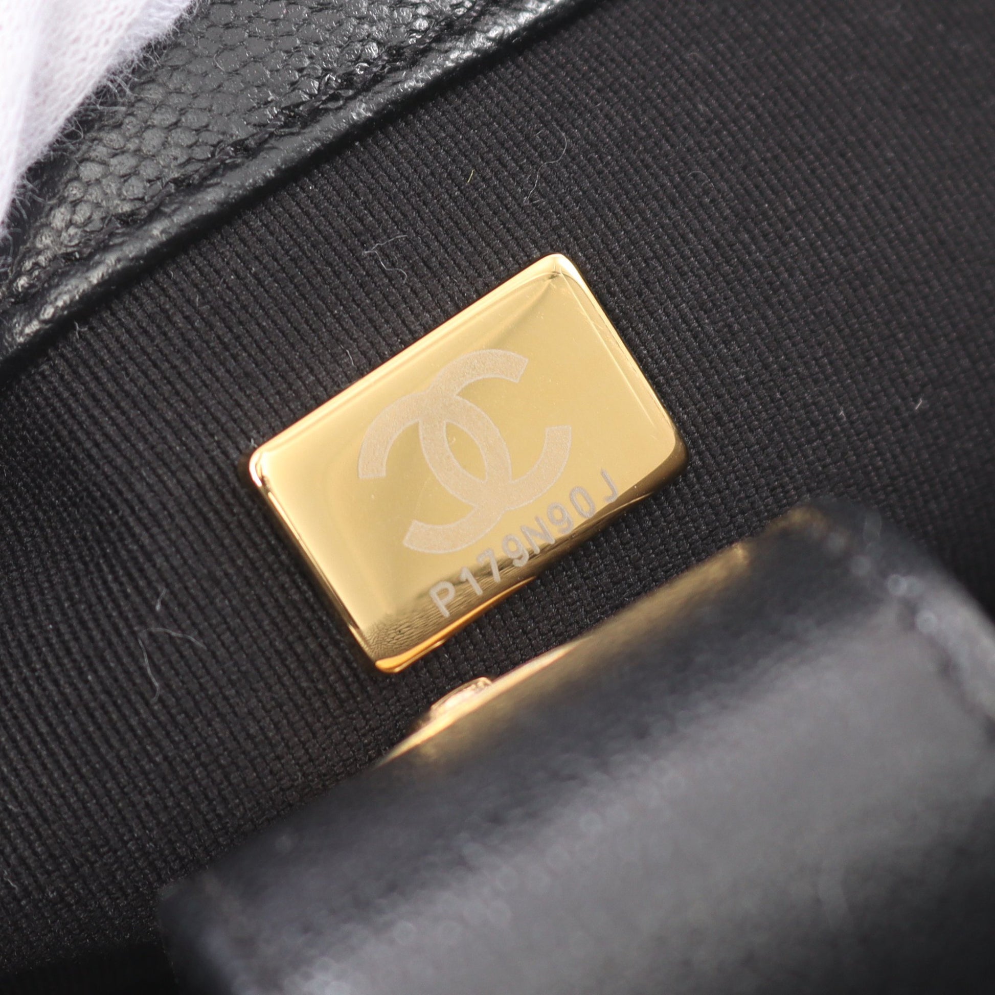マトラッセ ボーリング バッグ チェーンショルダーバッグ キャビアスキン ブラック ゴールド金具 2WAY シャネル バッグ CHANEL