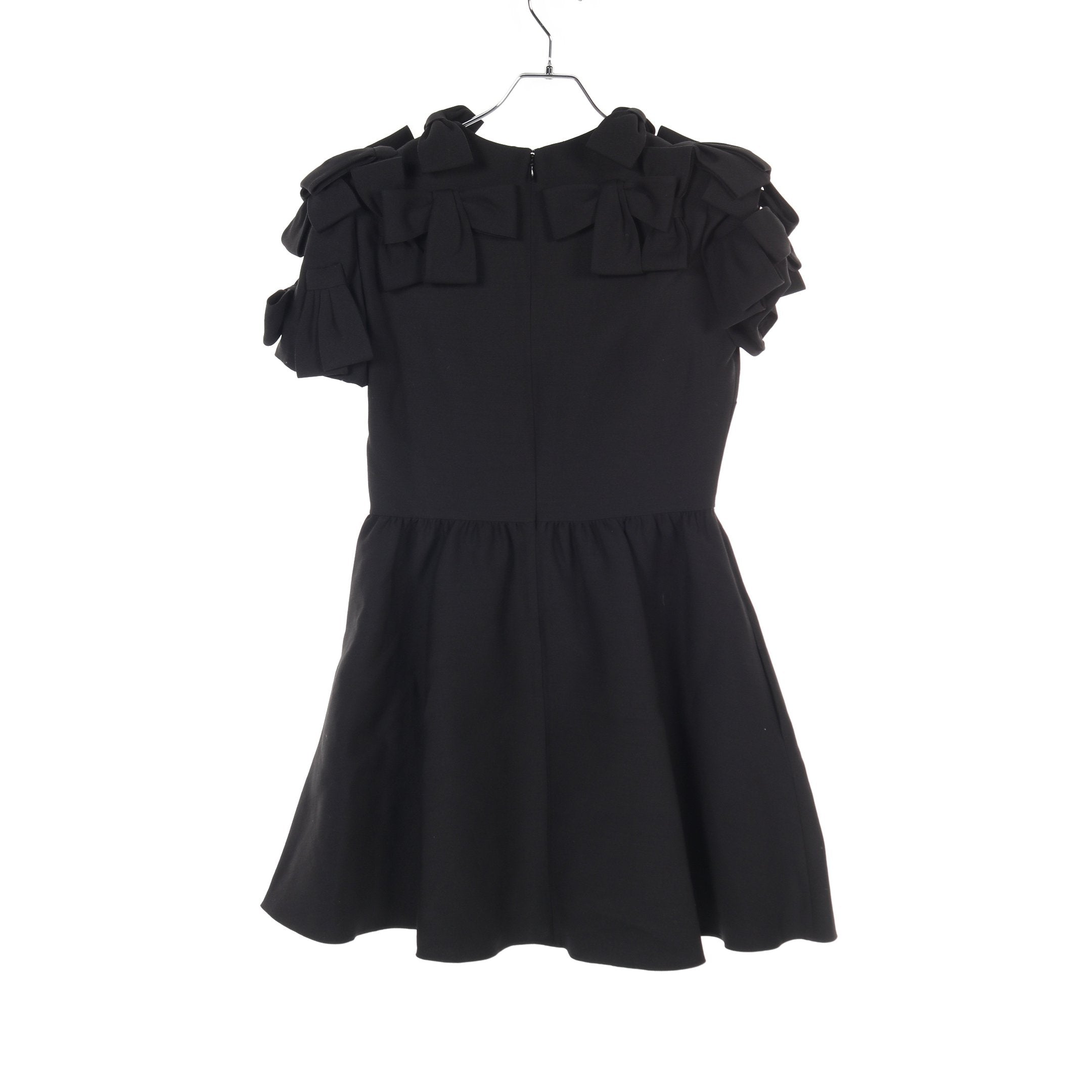 ワンピース ウール シルク ブラック リボン付き ヴァレンティノ – RECLO