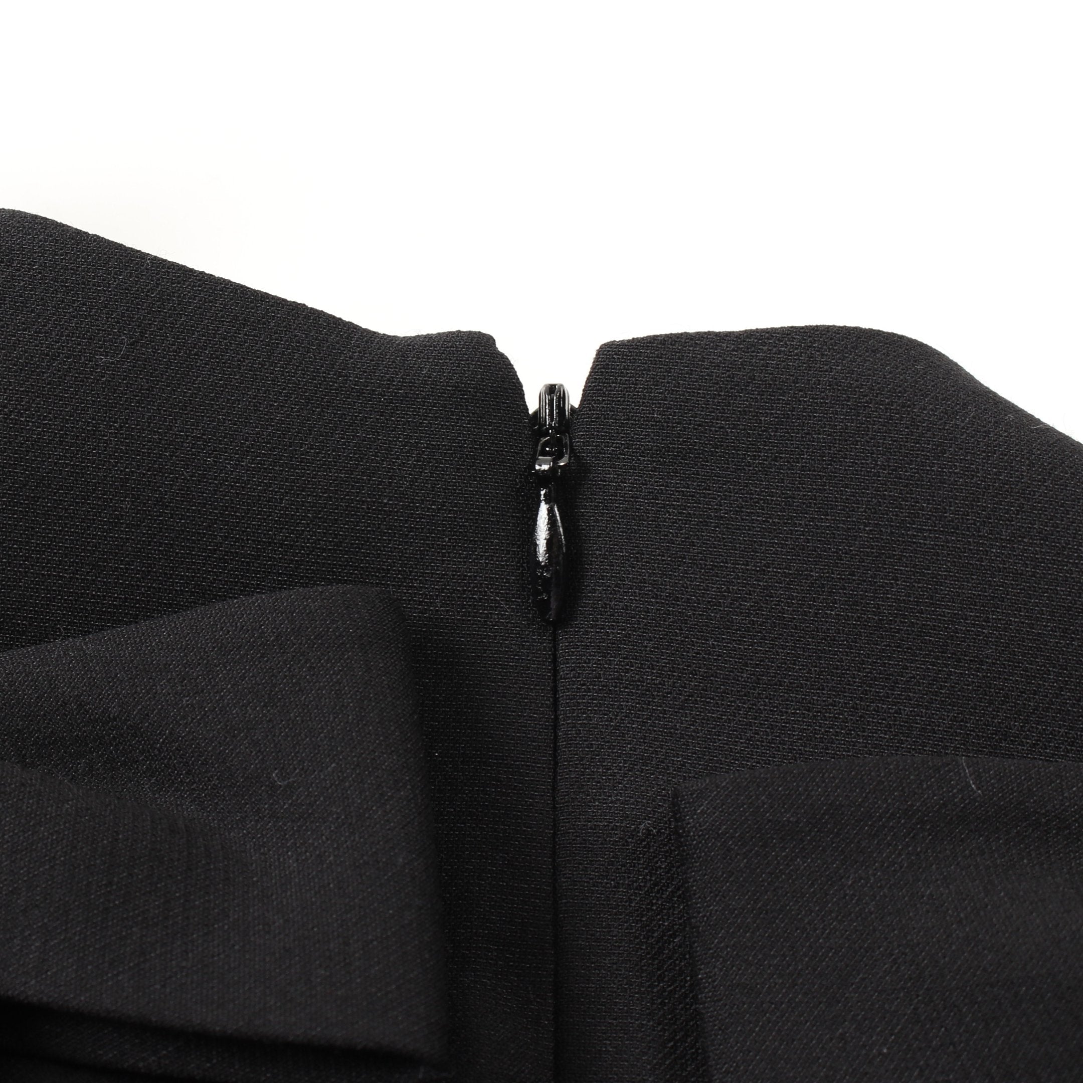 ワンピース ウール シルク ブラック リボン付き ヴァレンティノ – RECLO