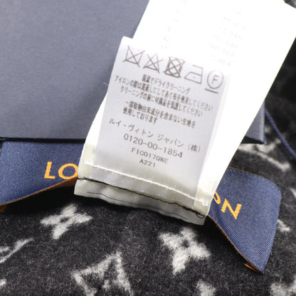 フーデッドケープ モノグラム ポンチョ ウール シルク ブラック フード付き ルイヴィトン アウター LOUIS VUITTON