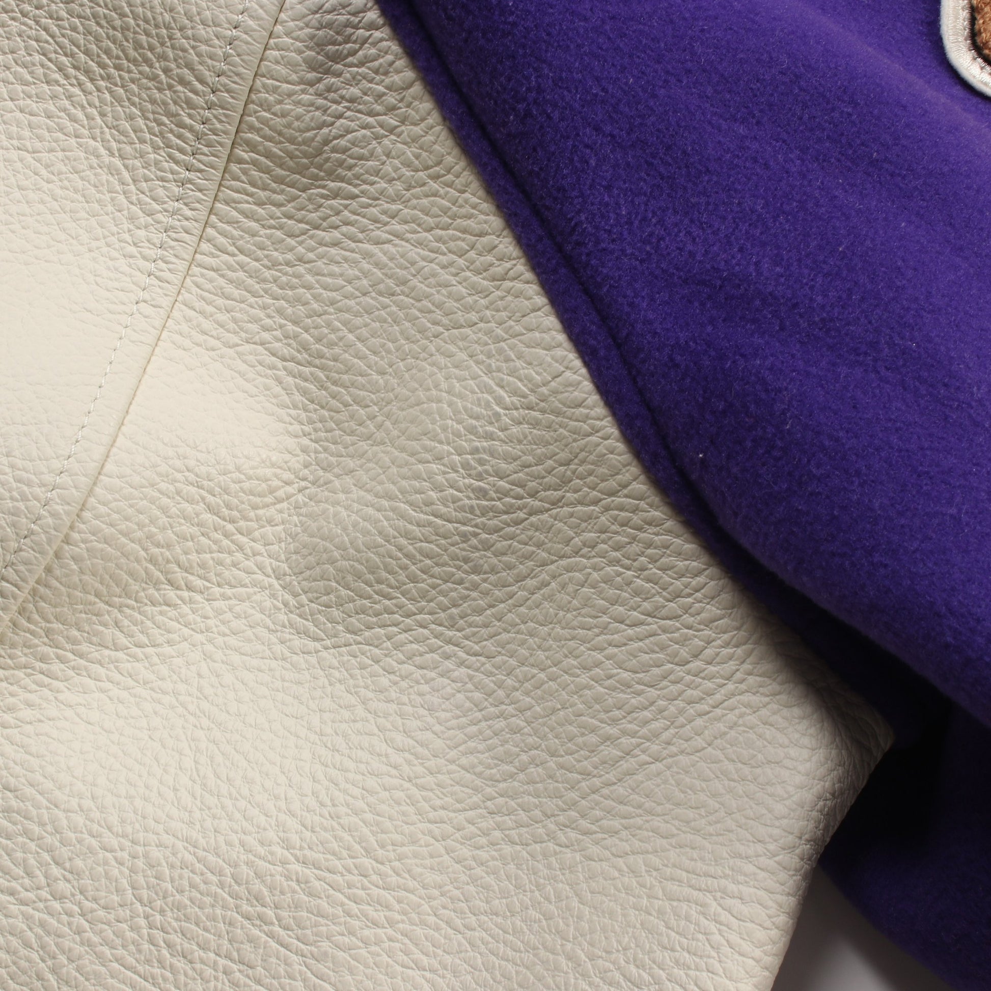 Multi Patch Mixed Leather Varsity Blouson Fig スタジャン ブルゾン ウール レザー パープル ホワイト マルチカラー ルイヴィトン アウター LOUIS VUITTON