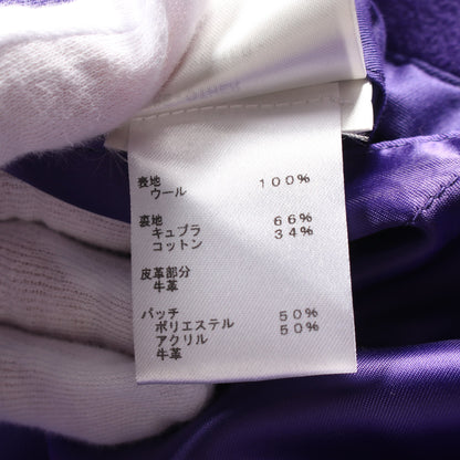 Multi Patch Mixed Leather Varsity Blouson Fig スタジャン ブルゾン ウール レザー パープル ホワイト マルチカラー ルイヴィトン アウター LOUIS VUITTON