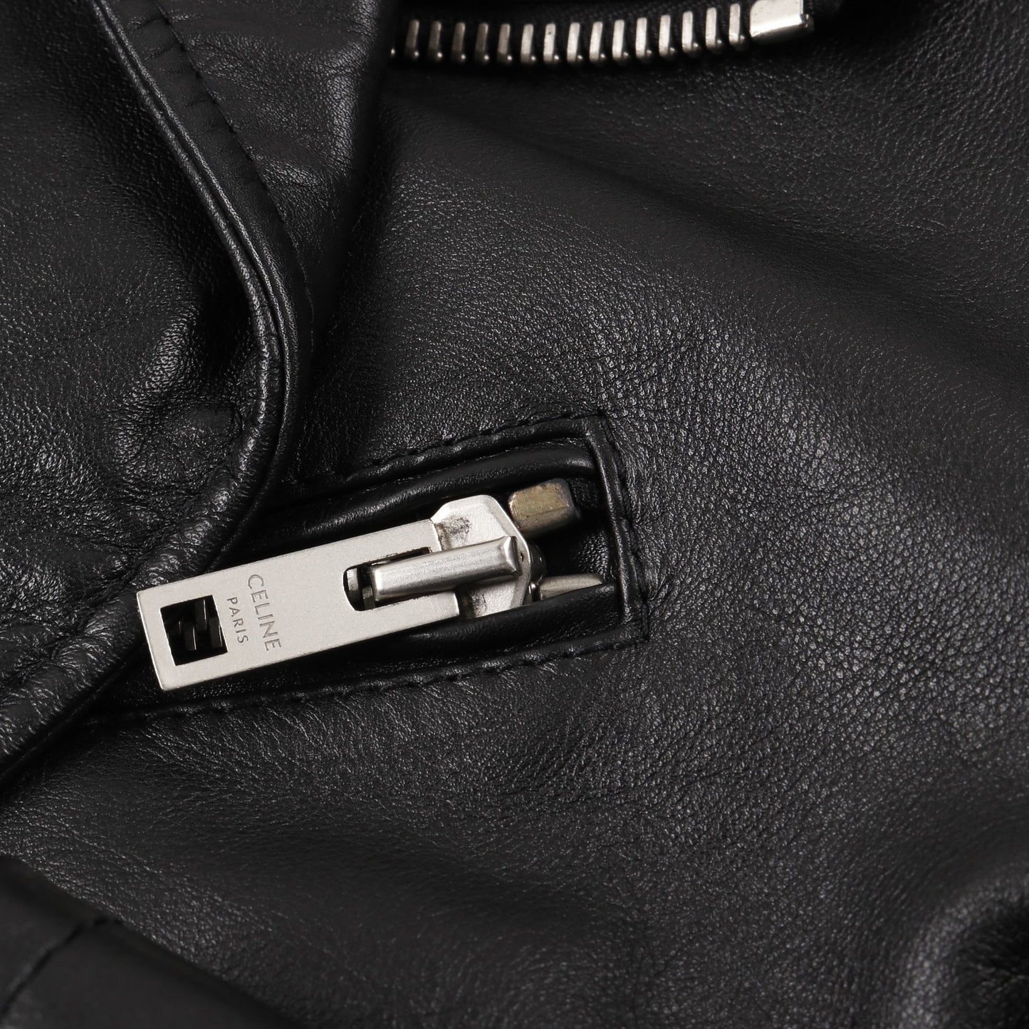 クラシック バイカージャケット ダブル ライダースジャケット レザー ブラック セリーヌ アウター CELINE