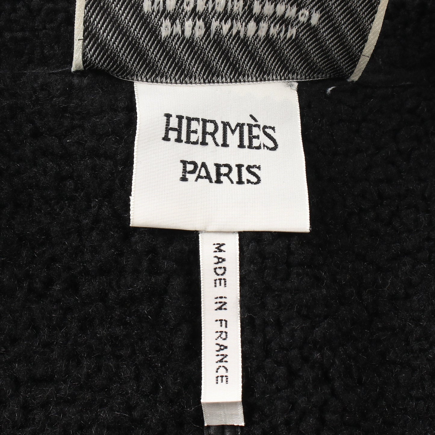 ムートンジャケット レザージャケット ラムスキン シアリング ブラック エルメス アウター HERMES