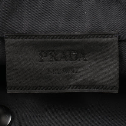 RE-NYLON シャツ 半袖 ナイロン ブラック 三角プレート プラダ トップス PRADA
