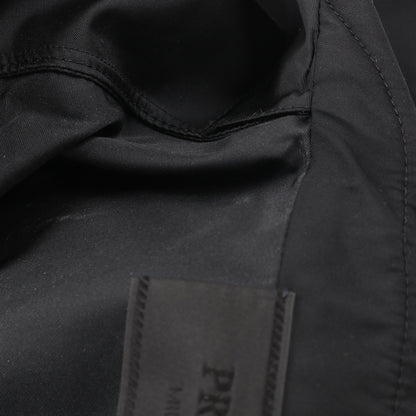 RE-NYLON シャツ 半袖 ナイロン ブラック 三角プレート プラダ トップス PRADA