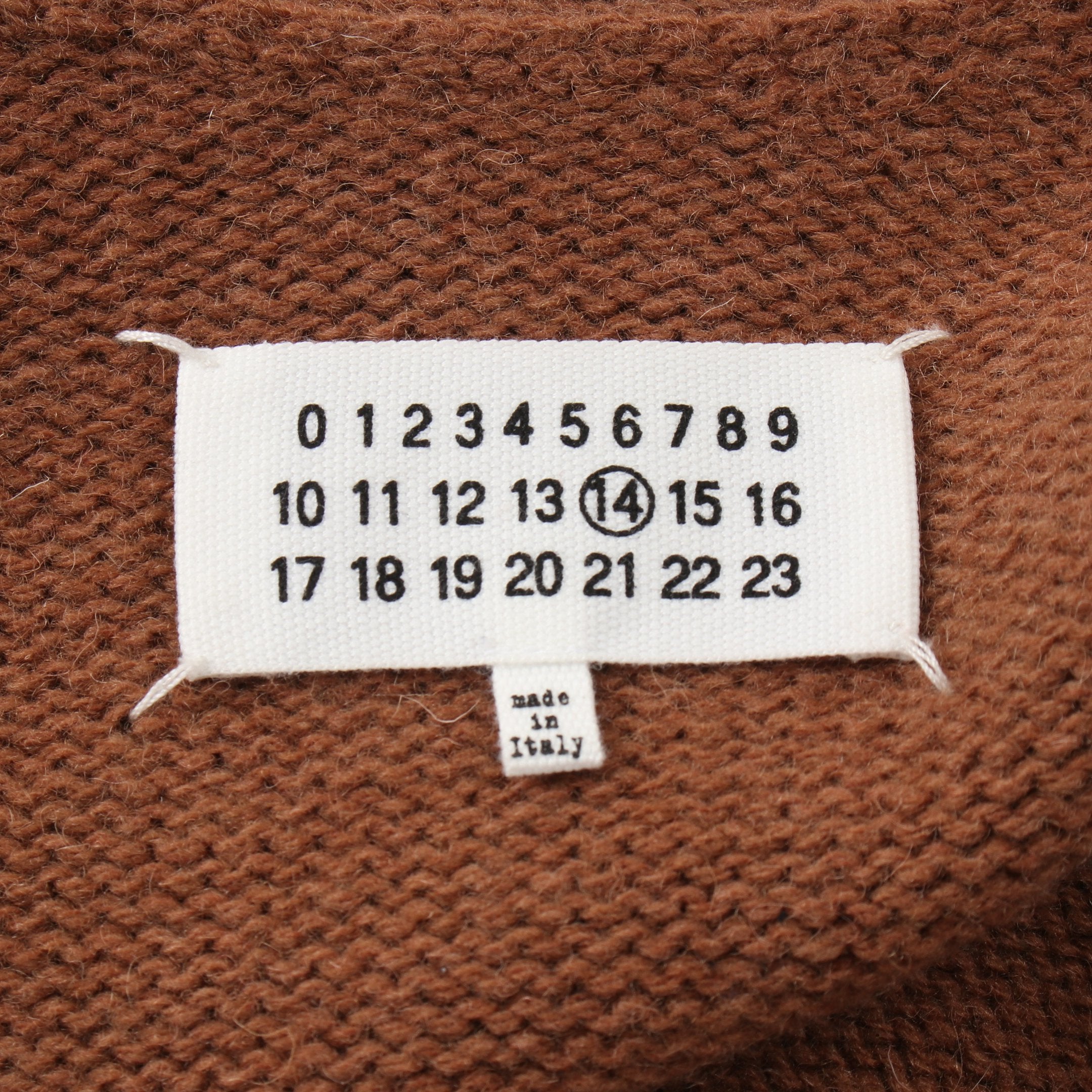 エルボーパッチ カーディガン ウール ブラウン ダメージ加工 メゾン