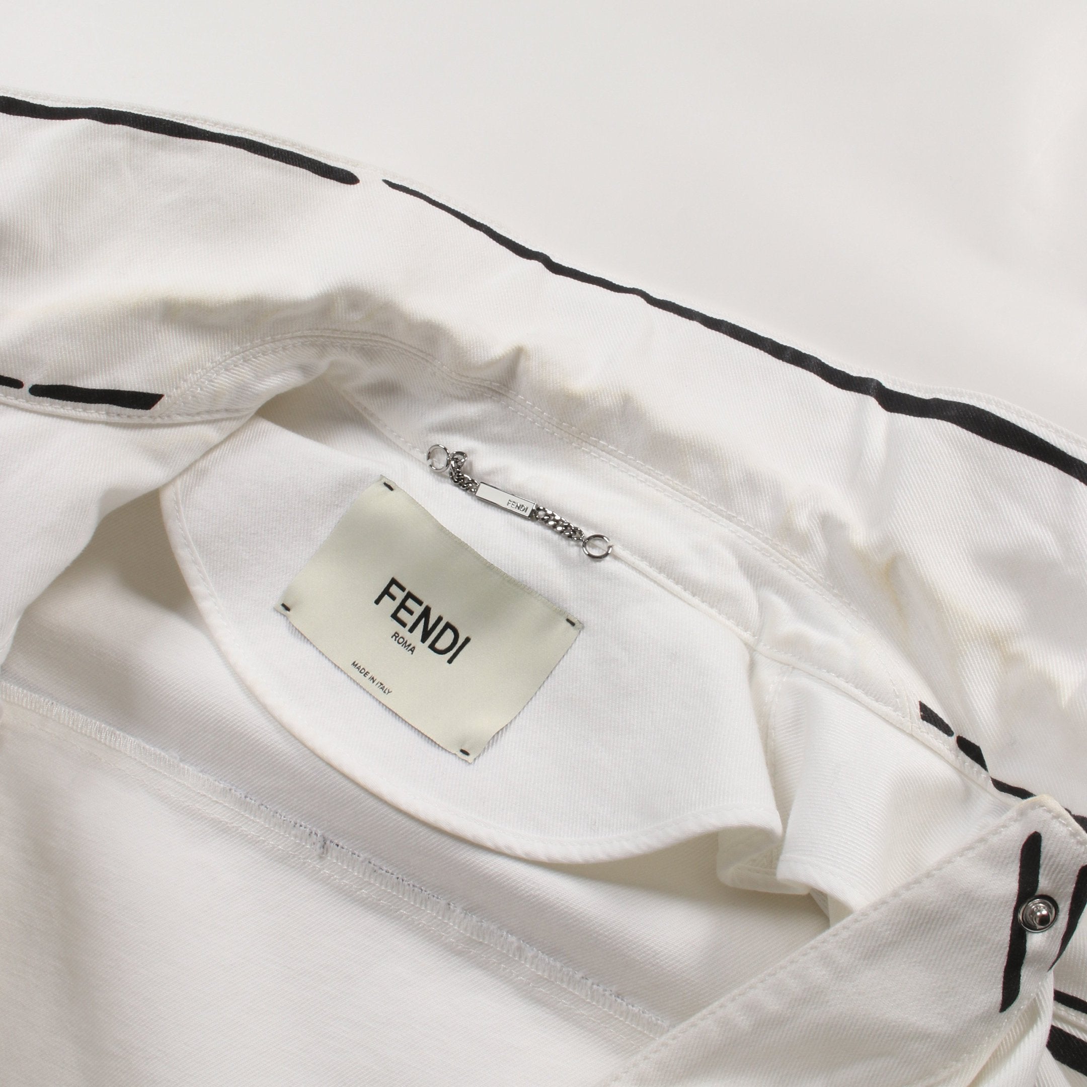 FENDI × Joshua Vides デニムジャケット コットン ホワイト ブラック