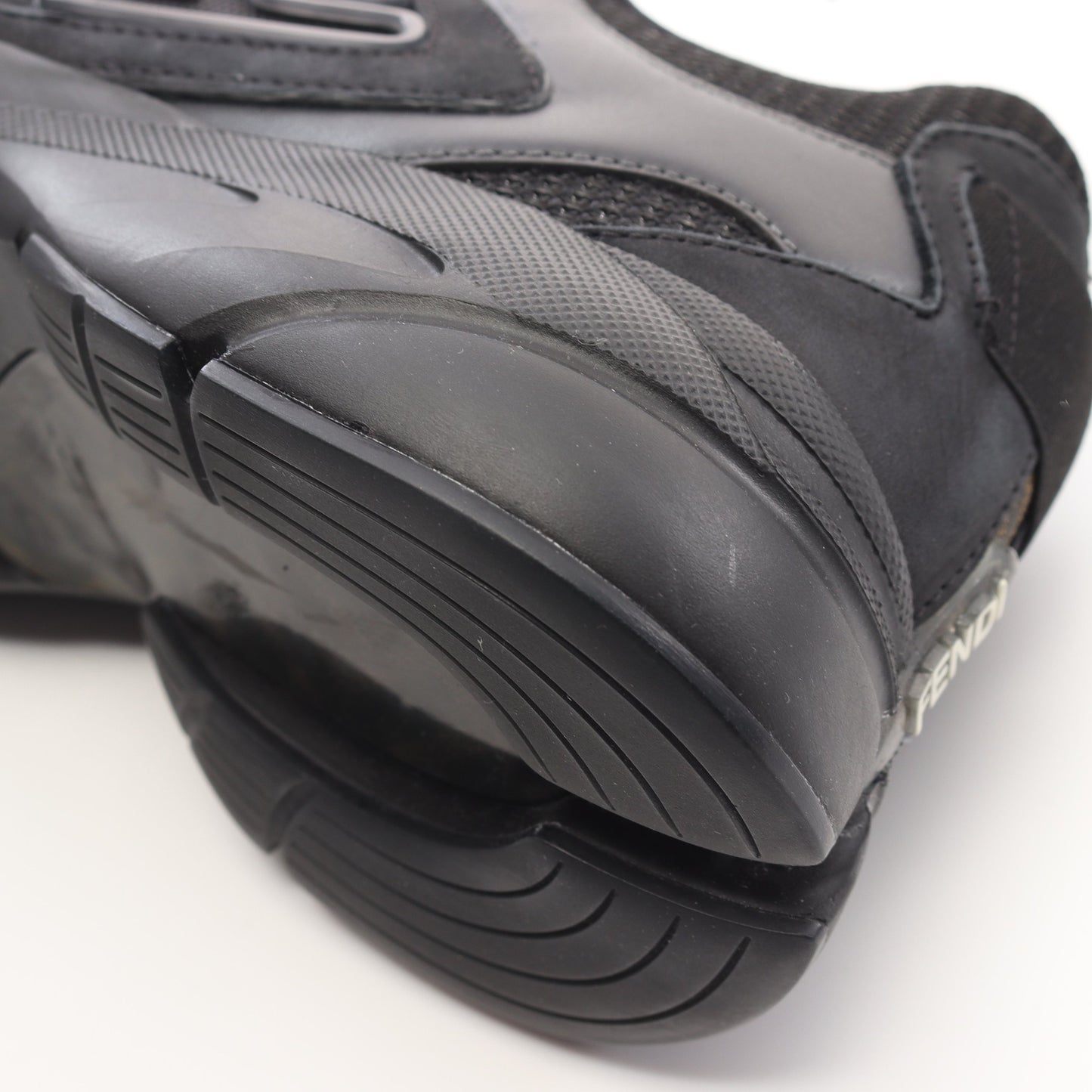 FASTER スニーカー スエード ファブリック ブラック フェンディ シューズ FENDI