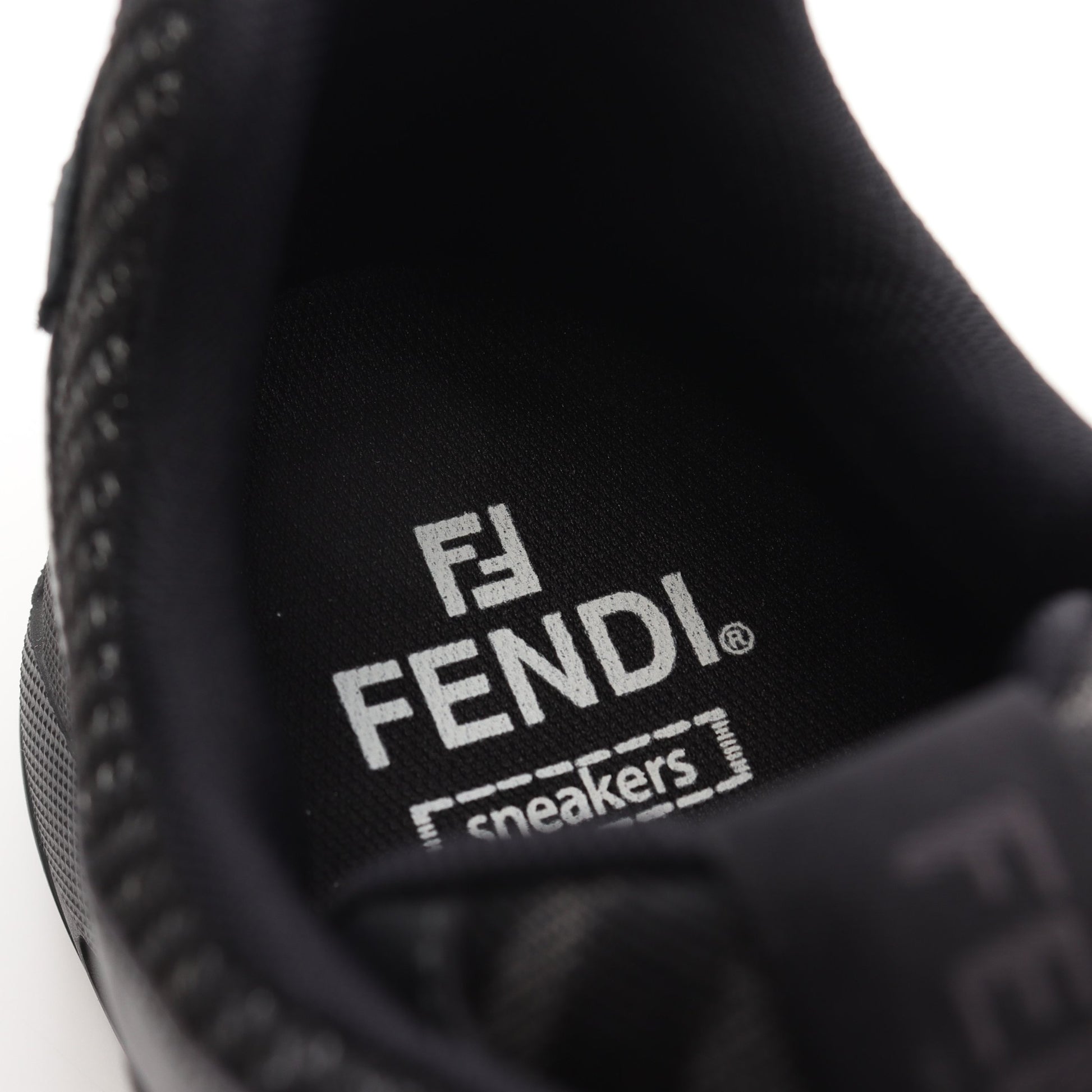 FASTER スニーカー スエード ファブリック ブラック フェンディ シューズ FENDI