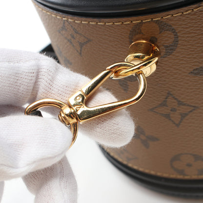 カンヌ モノグラムリバース ハンドバッグ バニティバッグ PVC レザー ブラウン ブラック 2WAY ルイヴィトン バッグ LOUIS VUITTON