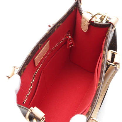 サックプラBB モノグラム ハンドバッグ PVC レザー ブラウン 2WAY ルイヴィトン バッグ LOUIS VUITTON
