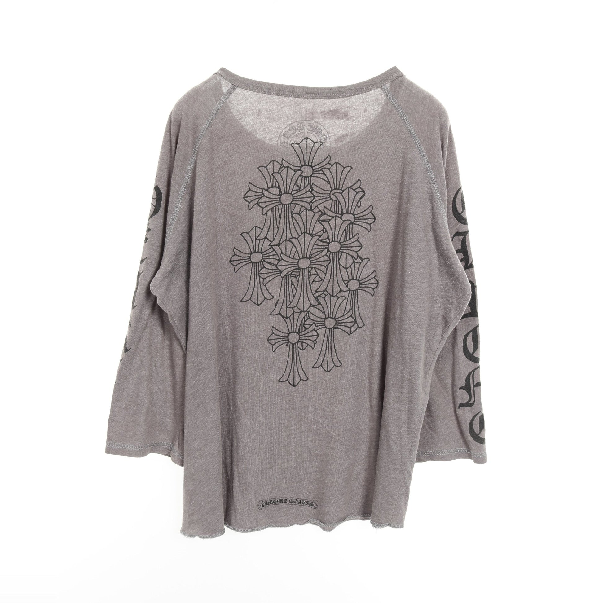 ヴァインダガー セメタリークロス ヘンリーネック Tシャツ コットン グレー クロムハーツ トップス Chrome Hearts