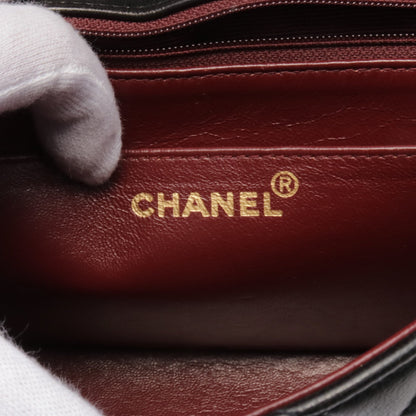 マトラッセ ダイアナフラップ チェーンショルダーバッグ ラムスキン ブラック ゴールド金具 シャネル バッグ CHANEL