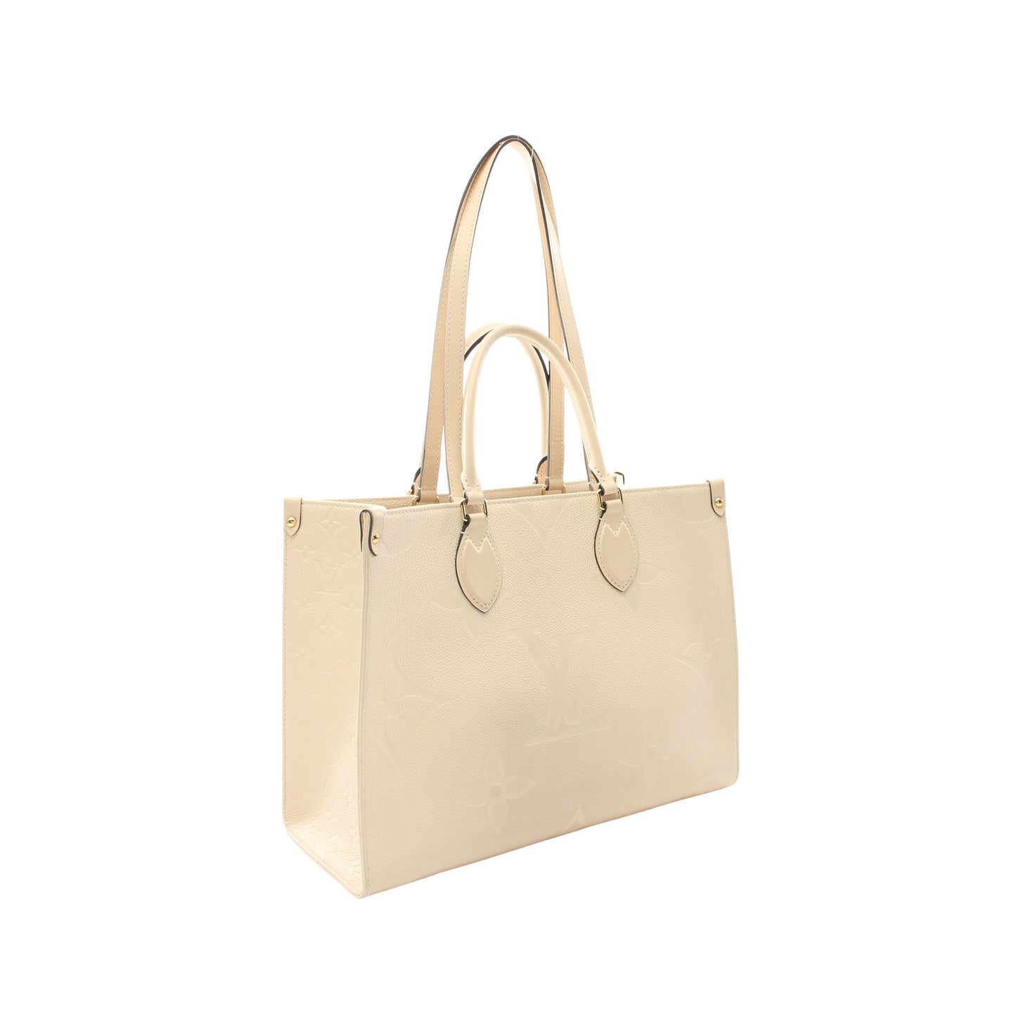 オンザゴーMM モノグラムアンプラント クレーム ハンドバッグ トートバッグ レザー アイボリー 2WAY ルイヴィトン バッグ LOUIS VUITTON