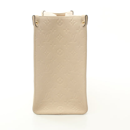 オンザゴーMM モノグラムアンプラント クレーム ハンドバッグ トートバッグ レザー アイボリー 2WAY ルイヴィトン バッグ LOUIS VUITTON