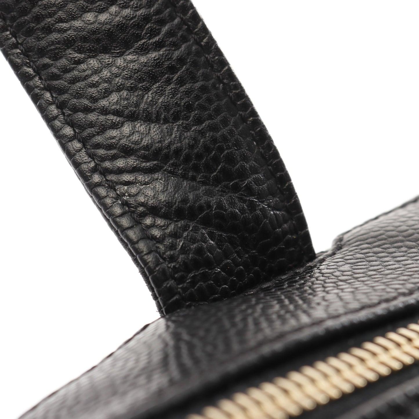 マトラッセ ミニボストンバッグ キャビアスキン ブラック ゴールド金具 シャネル バッグ CHANEL