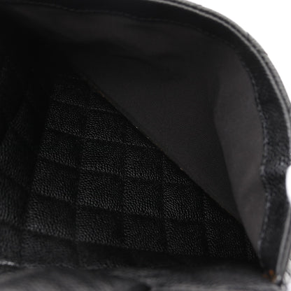 マトラッセ ミニボストンバッグ キャビアスキン ブラック ゴールド金具 シャネル バッグ CHANEL