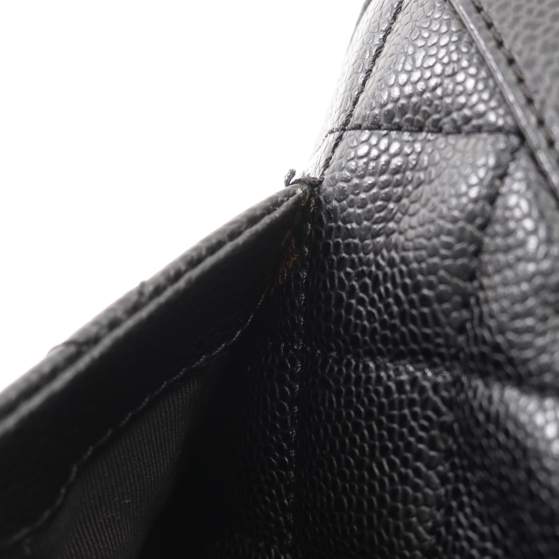 マトラッセ ミニボストンバッグ キャビアスキン ブラック ゴールド金具 シャネル バッグ CHANEL