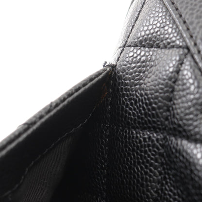 マトラッセ ミニボストンバッグ キャビアスキン ブラック ゴールド金具 シャネル バッグ CHANEL