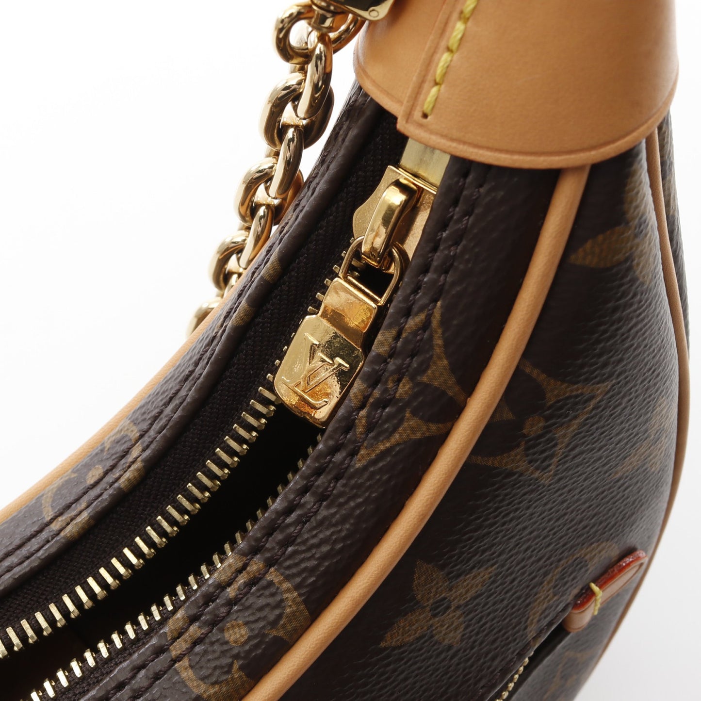 ループ モノグラム ショルダーバッグ PVC レザー ブラウン 2WAY ルイヴィトン バッグ LOUIS VUITTON