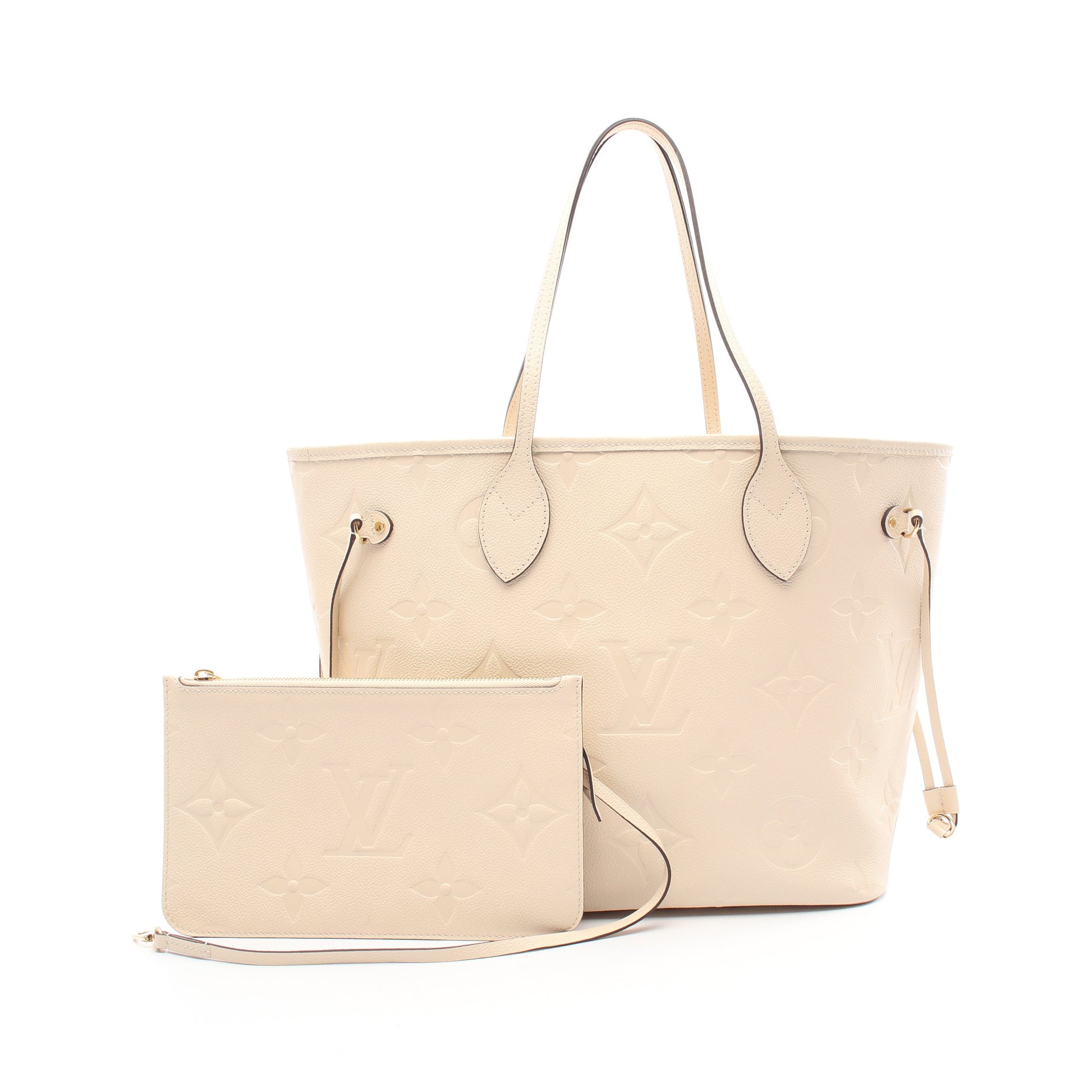 ネヴァーフルMM モノグラムアンプラント クレーム ショルダーバッグ トートバッグ レザー アイボリー ルイヴィトン バッグ LOUIS VUITTON