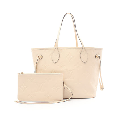 ネヴァーフルMM モノグラムアンプラント クレーム ショルダーバッグ トートバッグ レザー アイボリー ルイヴィトン バッグ LOUIS VUITTON