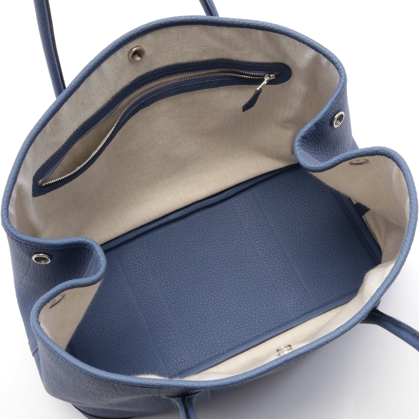 ガーデンパーティPM ブルーブライトン ハンドバッグ トートバッグ ネゴンダ ブルー シルバー金具 C刻印 エルメス バッグ HERMES